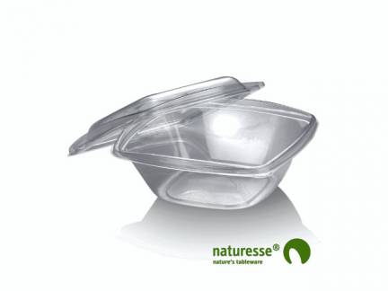 Plastbakke m/l&Atilde;&yen;g PLA 480ml N581 126x126x87mm 360stk/kar