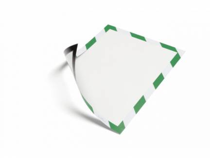 Skilt Duraframe Magnetic A4 grøn/hvid 5stk/pak