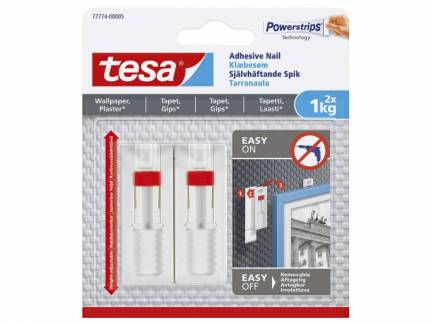 Kl&Atilde;&brvbar;bes&Atilde;&cedil;m tesa t/tapet og gips 1kg 2stk/pak