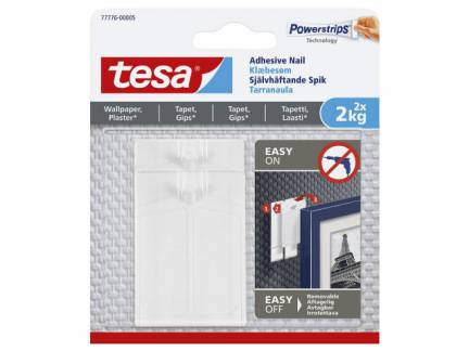 Kl&aelig;bes&oslash;m tesa t/tapet og gips 2kg 2stk/pak