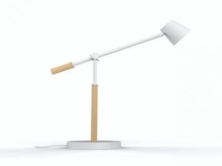 Bordlampe Unilux Vicky hvid/tr&Atilde;&brvbar;