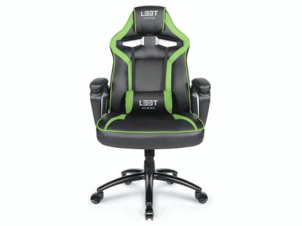Kontorstol Extreme L33T PU gr&Atilde;&cedil;n/sort Gaming Mid Level