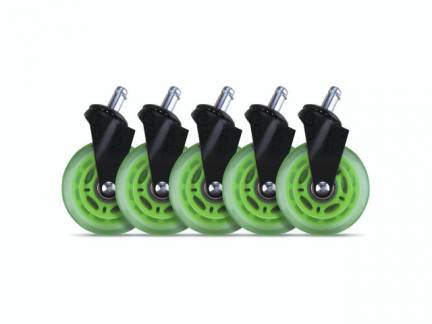 Hjul t/L33T gaming stol gr&Atilde;&cedil;nne bl&Atilde;&cedil;de 5stk/pak