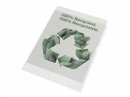 Plastomslag Esselte Recycled A4 100my m. præg 100stk/pak