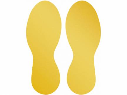 Gulvmarkering fod gul 5 par aftagelig 90x240x0,02mm