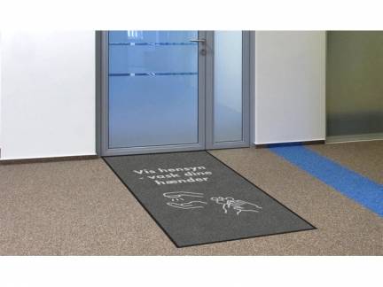 Entrem&aring;tte Classic Vis hensyn - vask dine h&aelig;nder gr&aring; 115x200cm