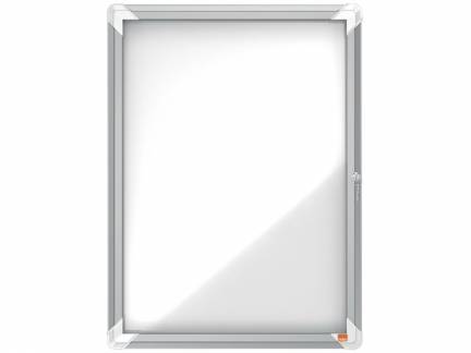 Opslagsskab i glas Nobo 4xA4 hvid magnetisk 532x692x37mm