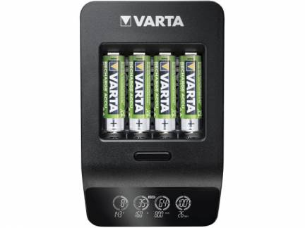 Batterilader Varta LCD Smart Charger+ 57684 + 4 AA blister