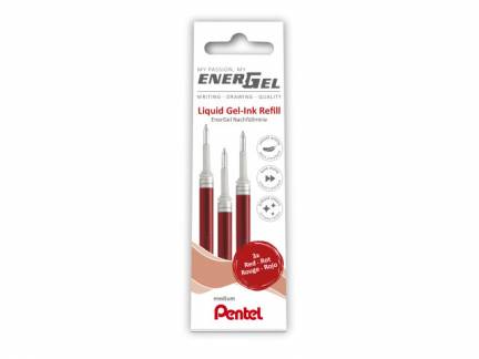 Rollerpen Pentel  Energel rød 3-pack LRN7-3B