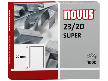 Hæfteklamme Novus re+new 23/20 Super 1000st/pk