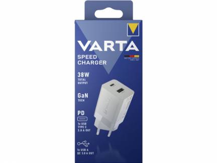 Oplader Varta Charger W38 1xUSB 1xUSB-C