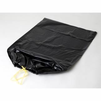 Affaldssække m/snoretræk plastik sort 700x1100mm Luksus 10stk/rul