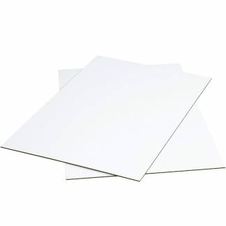 Bølgepapark 998x1398mm 2mm hvid/hvid