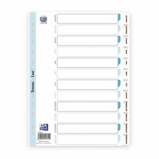 Register ELBA Strong-Line A4 Jan-Dec hvid 0,12mm