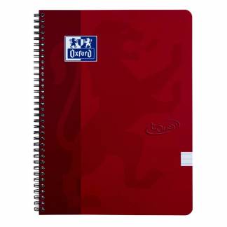 Notesbog Oxford TOUCH A4+ rød linieret 90g