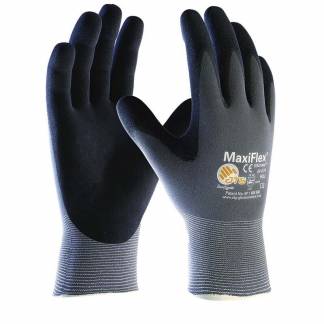 Handsker Maxi-flex grå/sort nylon/lycra nr8 12par/pak