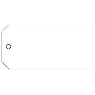 Manillamærker PP m/1 hul hvid 60x120mm