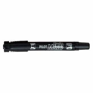 Marker TWIN Pilot BG sort 0,3/0,5mm permanent