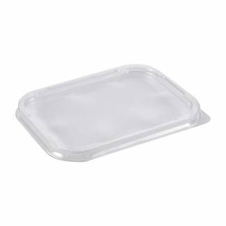 Låg 7650 t/foliebakke 155x115mm R-PET til 1264631 100stk/pak