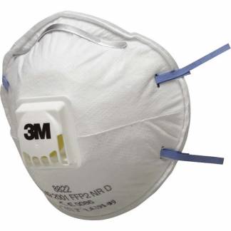 Støvmaske 3M P2 m/ventil 10stk/pak
