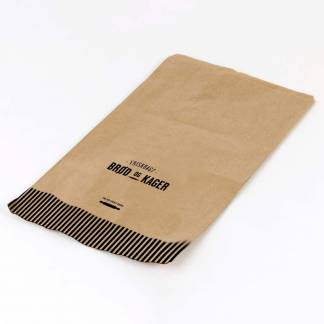 Bagerpose 2,5kg ribbet brun Friskbagt brød og kager 1000stk