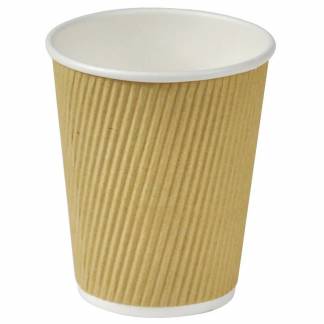 Kaffebæger pap Nature Line 8oz 25cl ripple wall 500stk/kar