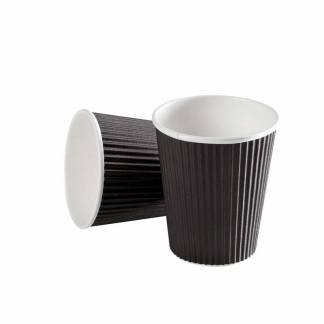 Kaffebæger Espresso 4oz Black line ripple wall pap 960stk/kar