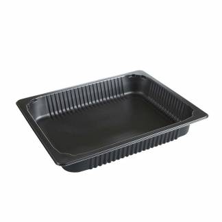 Plastbakke 1/2GN høj PP sort 327x268x50mm 3350ml 100stk/kar
