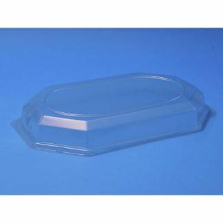 Låg/t Cateringfad mellem oval 465x315x63mm klar 50stk/kar