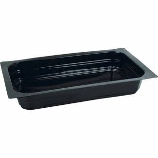 Microovnsbakke 1-rums sort 265x162x40mm 1165ml 225stk/kar