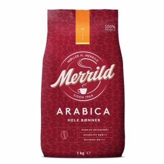 Kaffe Merrild Arabica hele bønner 1kg/ps