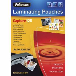 Lamineringslommer 125 mic A4 216x303mm 100stk/pak glossy