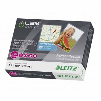 Lamineringslomme Leitz A7 klar 125 mic 100stk/pak