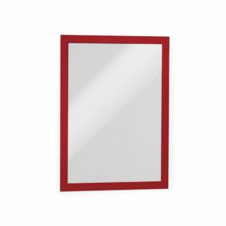 Skilt DURAFRAME® selvklæbende A4 m/rød ramme 2stk/pak