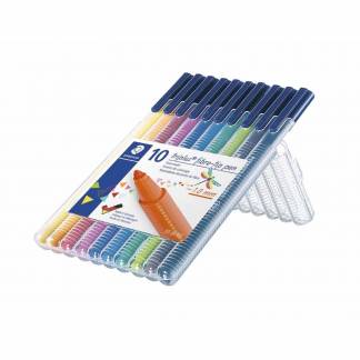 Marker STAEDTLER triplus ass. 10stk/sæt 323 SB10