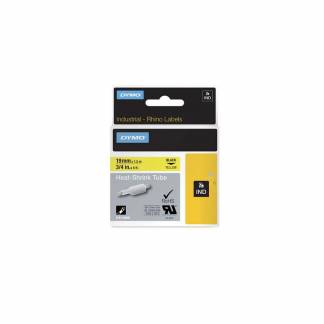 Labeltape DYMO Rhino 19mmx1,5m gul krympeflex