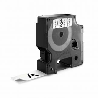 Labeltape DYMO D1 perm. polyester 19mm sort på hvid