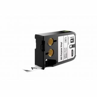 Labeltape DYMO XTL 19mmx7m sort på hvid vinyl universal