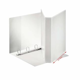 Hobbymappe Esselte Maxi hvid 30mm 4-rings D-mek. 55293