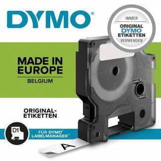 Labeltape DYMO D1 45015 S0720550 12mmx7m rød på hvid
