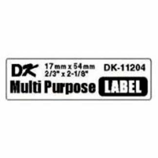Label Brother hvid DK11204 17x54mm multi 400stk/rul