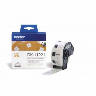 Label Brother hvid DK11221 23x23mm 1000stk/rul