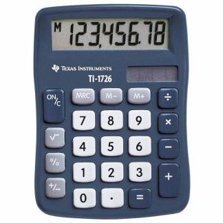 Lommeregner Texas TI 1726 skråtstillet 8-cifret display