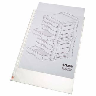 Plastlomme Esselte A3 0,08mm højformat præg 50stk/pak