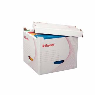 Hængemappekasse Esselte hvid karton 360x285x337mm