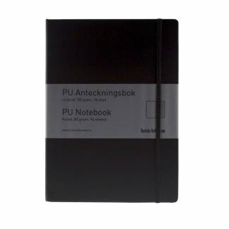 Notesbog bnt sort A5 linjeret 96bl 80g