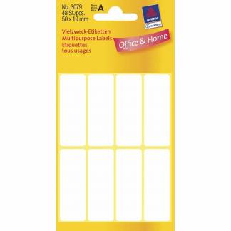 Etiket Avery hvid 50x19mm 48stk/pak 3079