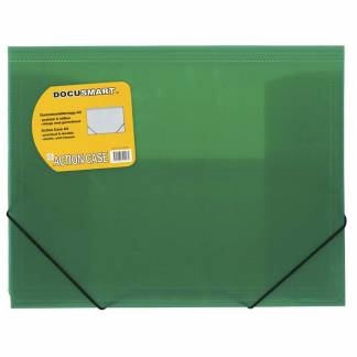 Plastmappe bnt Docusmart A4 grøn m/3 klapper