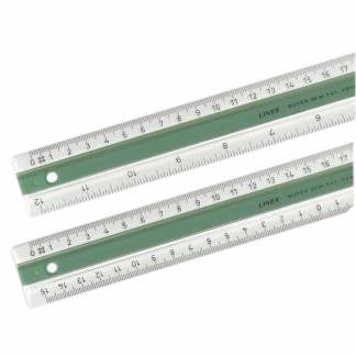 Lineal plast m/gummiskinne LINEX 40cm S40