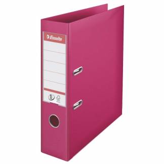 Brevordner PP Esselte No.1 A4 75mm fuchsia